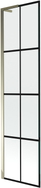 Mexen Next L Badewannenwand 1-flügelig 50 x 150 cm, schwarzes Gitter, Gold - 895-050-000-03-77-50