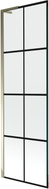Mexen Next L Badewannen-Faltwand 1-flügelig 60 x 150 cm, schwarzes Gitter, Gold - 895-060-000-03-77-50