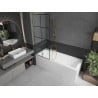 Mexen Next L Badewannenwand 1-teilig 70 x 150 cm, schwarzes Gitter, gold - 895-070-000-03-77-50
