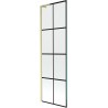 Mexen Next L Badewannenfaltwand 1-flügelig 60 x 150 cm, schwarzes Gitter, gebürstet gold - 895-060-000-03-77-55
