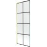 Mexen Next L Duschwand 1-flügelig 70 x 150 cm, schwarzes Gitter, gold gebürstet - 895-070-000-03-77-55
