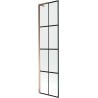Mexen Next L Badefaltwand 1-flügelig 50 x 150 cm, schwarzes Gitter, Roségold - 895-050-000-03-77-60