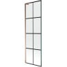 Mexen Next L Badewannenabtrennung 1-flügelig 60 x 150 cm, schwarzes Gitter, Roségold - 895-060-000-03-77-60