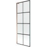 Mexen Next L Duschwand 1-flügelig 70 x 150 cm, schwarzes Gitter, Roségold - 895-070-000-03-77-60