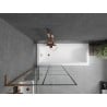 Mexen Next L Badewannenfaltwand 1-teilig 80 x 150 cm, schwarzes Gitter, Roségold - 895-080-000-03-77-60