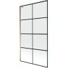 Mexen Next L Badewannen Paravent 1-flügelig 100 x 150 cm, schwarzes Gitter, Roségold - 895-100-000-03-77-60