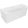 Mexen Mia freistehende Eckbadewanne links 160 x 75 cm, weiß, Überlauf weiß - 52691607500L-20