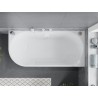 Mexen Mia freistehende Eckbadewanne rechts 160 x 75 cm, weiß, Überlauf weiß - 52691607500P-20