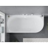 Mexen Mia freistehende Eckbadewanne links 170 x 80 cm, weiß, Überlauf weiß - 52691708000L-20