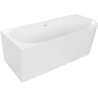 Mexen Mia freistehende Eckbadewanne links 170 x 80 cm, weiß, Überlauf weiß - 52691708000L-20
