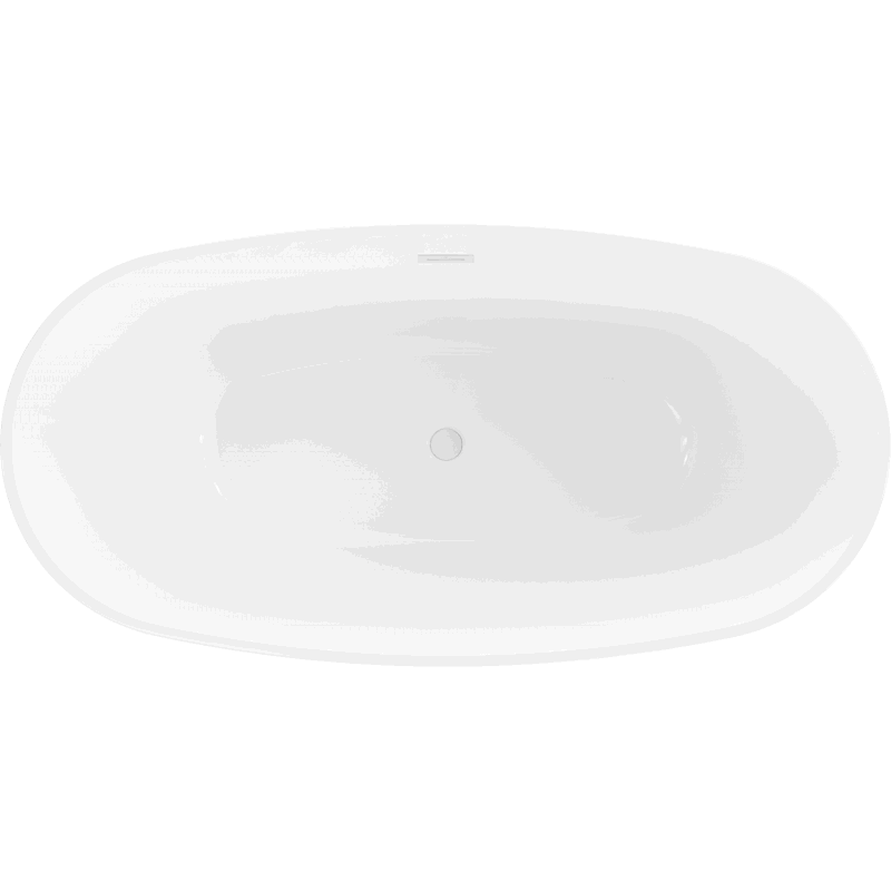 Mexen Eris Freistehende Badewanne 155 x 80 cm, weiß/schwarz, weißer Überlauf - 53441558075-20