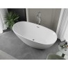 Mexen Eris Freistehende Badewanne 170 x 80 cm, weiß, Überlauf chrom - 53441708000-01