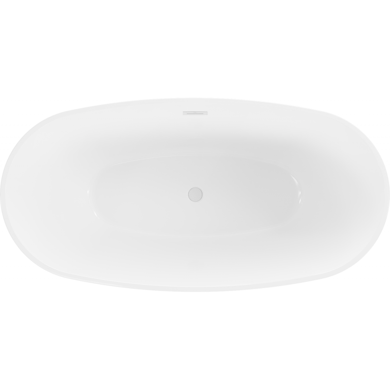 Mexen Eris freistehende Badewanne 170 x 80 cm, weiß, weißer Überlauf - 53441708000-20