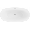 Mexen Eris freistehende Badewanne 170 x 80 cm, weiß/schwarz, Überlauf Chrom - 53441708075-01