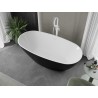 Mexen Eris freistehende Badewanne 170 x 80 cm, weiß/schwarz, weiße Überlaufabdeckung - 53441708075-20