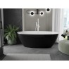 Mexen Eris freistehende Badewanne 170 x 80 cm, weiß/schwarz, weiße Überlaufabdeckung - 53441708075-20