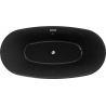 Mexen Eris freistehende Badewanne 170 x 80 cm, schwarz, Überlauf chrom - 53441708070-01