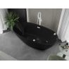 Mexen Eris freistehende Badewanne 170 x 80 cm, schwarz, weißer Überlauf - 53441708070-20