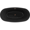 Mexen Eris freistehende Badewanne 170 x 80 cm, schwarz, Überlauf Roségold - 53441708070-60