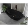 Mexen Eris Freistehende Badewanne 170 x 80 cm, schwarz, Überlauf aus gebürstetem Kupfer - 53441708070-65