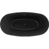 Mexen Eris freistehende Badewanne 170 x 80 cm, schwarz, Überlauf schwarz - 53441708070-70