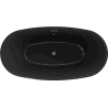 Mexen Eris freistehende Badewanne 170 x 80 cm, schwarz, Überlauf gun metal - 53441708070-95