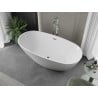 Mexen Eris freistehende Badewanne 180 x 80 cm, weiß, Überlauf Chrom - 53441808000-01