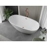Mexen Eris freistehende Badewanne 180 x 80 cm, weiß, Überlauf Roségold - 53441808000-60