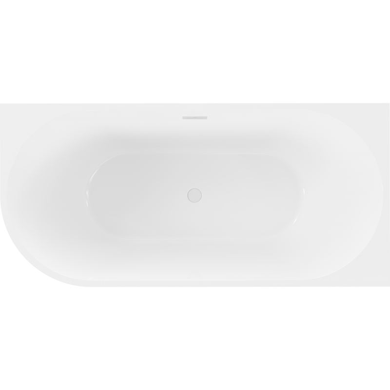 Mexen Mia freistehende Eckbadewanne rechts 180 x 80 cm, weiß, Überlauf weiß - 52691808000P-20