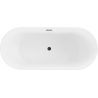 Mexen Flavia freistehende Badewanne 150 x 75 cm, weiß, schwarzer Überlauf - 54031507500-B