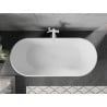 Mexen Flavia freistehende Badewanne 150 x 75 cm, weiß/schwarz, weißer Überlauf - 54031507575-20