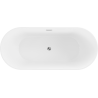 Mexen Flavia freistehende Badewanne 160 x 75 cm, weiß, Überlauf Chrom - 54031608000