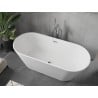 Mexen Flavia freistehende Badewanne 170 x 75 cm, weiß, Überlauf Chrom - 54031708000-01