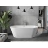Mexen Flavia freistehende Badewanne 170 x 75 cm, weiß, Überlauf Chrom - 54031708000-01