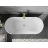 Mexen Flavia freistehende Badewanne 170 x 75 cm, weiß, Überlauf gold - 54031708000-50