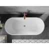 Mexen Flavia freistehende Badewanne 170 x 75 cm, weiß, Überlauf Roségold - 54031708000-60