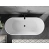 Mexen Flavia freistehende Badewanne 170 x 75 cm, weiß, schwarzer Überlauf - 54031708000-70