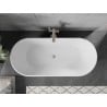 Mexen Flavia freistehende Badewanne 170 x 75 cm, weiß, gebürsteter Nickel Überlauf - 54031708000-97