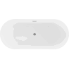Mexen Flavia freistehende Badewanne 170 x 75 cm, weiß/schwarz, chrom Überlauf - 54031708075-01