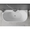 Mexen Oval freistehende, wandmontierte Badewanne 140 x 75 cm, weiß, Überlauf chrom - 52671407500-01