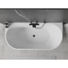 Mexen Oval freistehende Wanne an der Wand 160 x 80 cm, weiß, schwarzer Überlauf - 52671608000-70