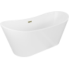Mexen Montana freistehende Badewanne 170 x 80 cm, weiß, Überlauf Gold - 52011708000-50