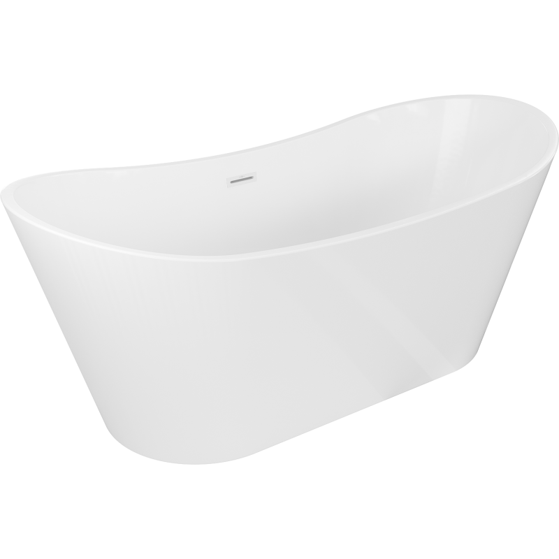Mexen Montana freistehende Badewanne 170 x 80 cm, weiß, Überlauf weiß - 52011708000-20