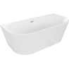 Mexen Oval freistehende Vorwand-Badewanne 170 x 80 cm, weiß, Überlauf chrom - 52671708000-01