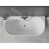 Mexen Oval freistehende wanneneinbau 180 x 80 cm, weiß, gun gray gebürstet Überlauf - 52671808000-66