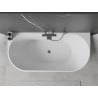 Mexen Oval freistehende vor Wand montierte Badewanne 170 x 80 cm, weiß, gun metal Überlauf - 52671708000-95