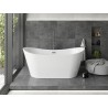 Mexen Montana freistehende Badewanne 170 x 80 cm, weiß, Überlauf Gun Gray gebürstet - 52011708000-66