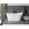 Mexen Montana freistehende Badewanne 170 x 80 cm, weiß, Überlauf schwarz - 52011708000-70