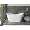 Mexen Montana freistehende Badewanne 170 x 80 cm, weiß, Überlauf gebürsteter Nickel - 52011708000-97