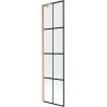 Mexen Next L Badewannenwand 1-flügelig 50 x 150 cm, schwarzes Gitter, gebürstetes Kupfer - 895-050-000-03-77-65